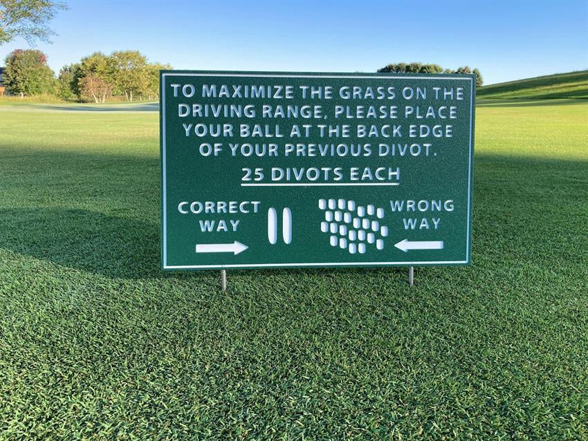 FusionCore Divot Instructional Sign