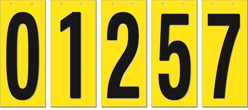 Practice Range Sign - Individual Number Replacement